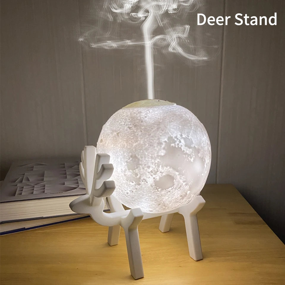 Ultrasonic Moon Air Humidifier LED Night Lamp