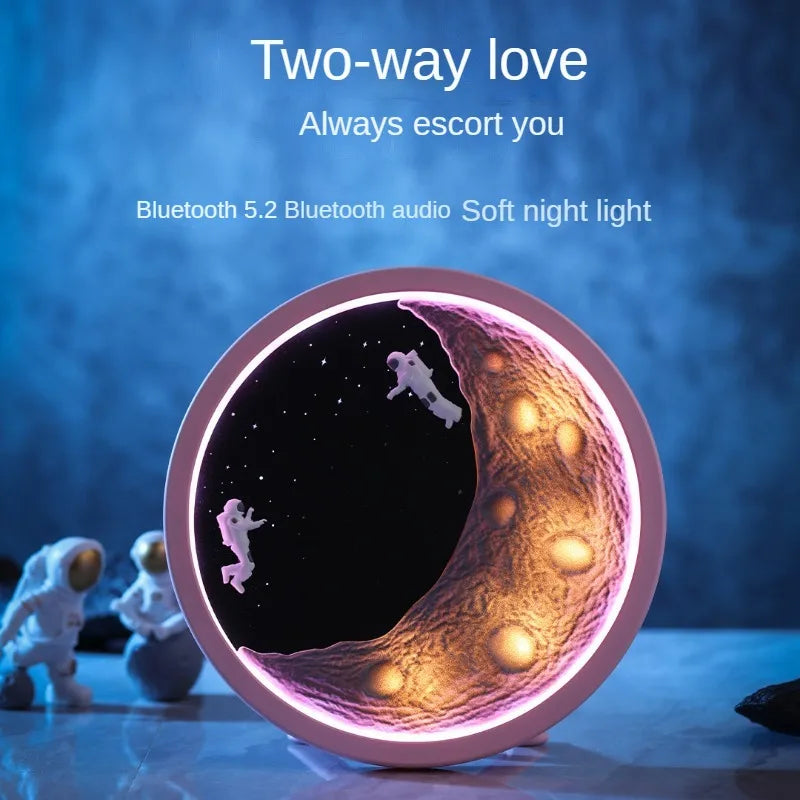 Astronaut Moon Night Light + Wireless Bluetooth Speakers